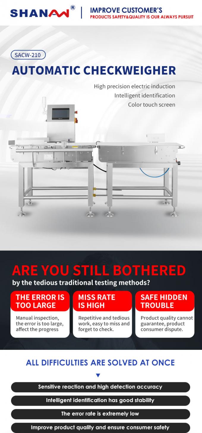 High Tech Automated Conveyor Belt Sorting Equipment For Weighing Sorting Weight Checker 1