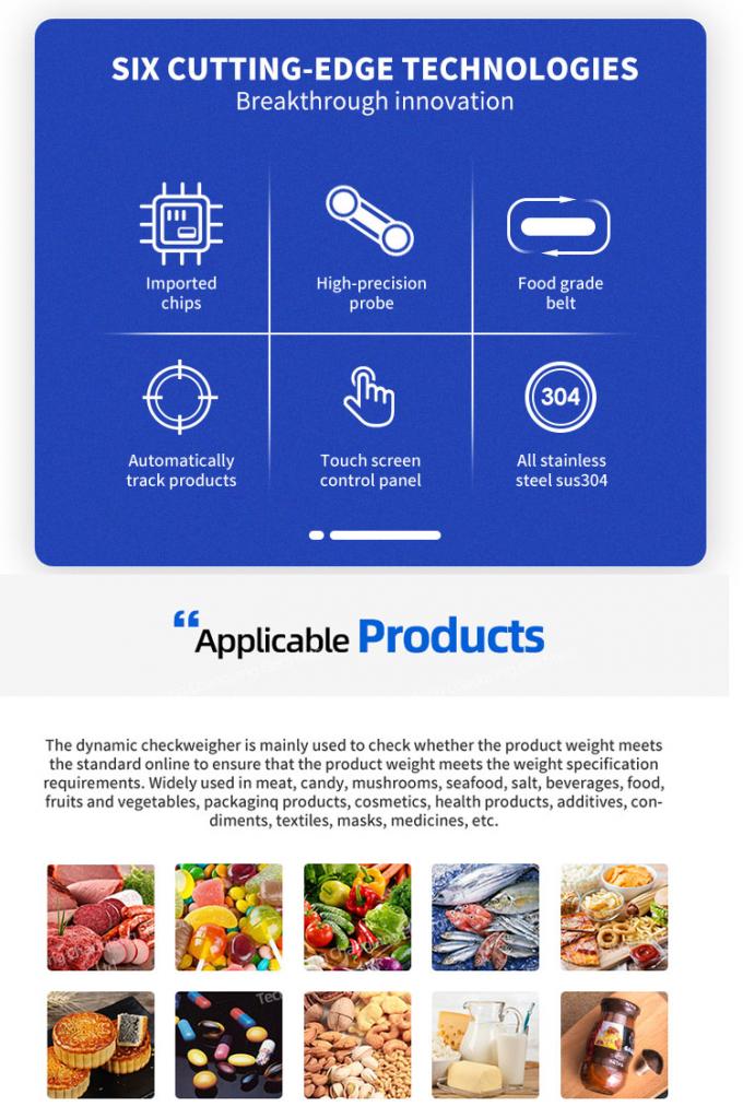 High Tech Automated Conveyor Belt Sorting Equipment For Weighing Sorting Weight Checker 2