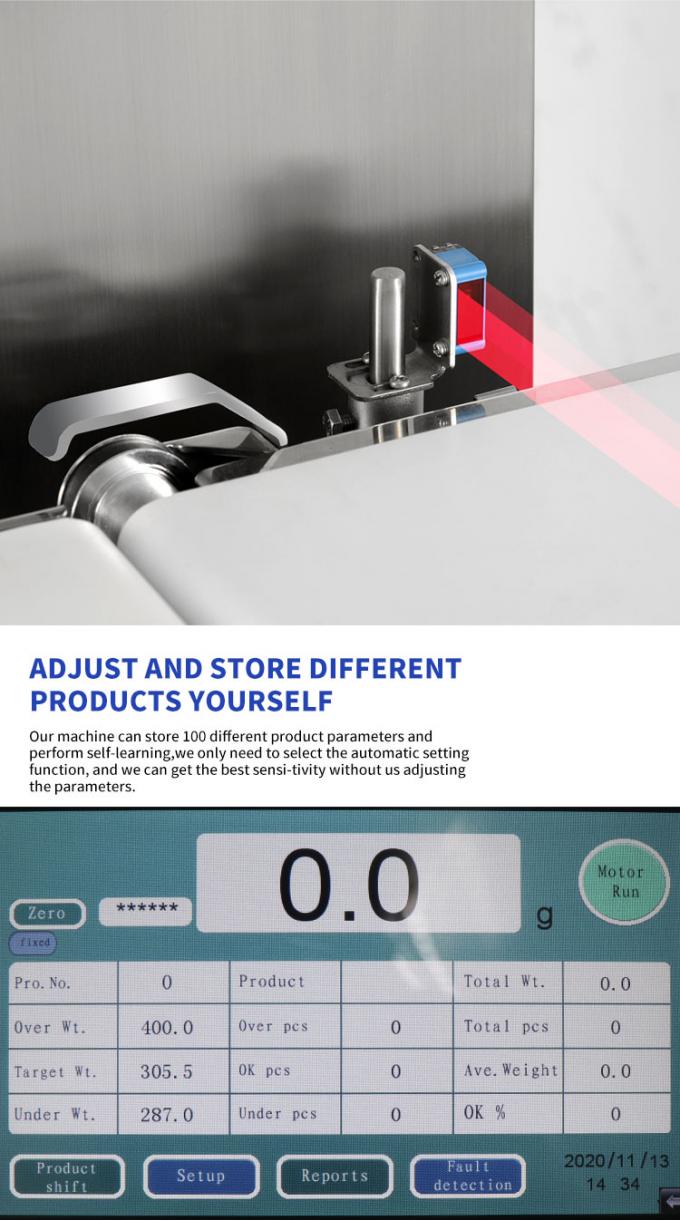 High Tech Automated Conveyor Belt Sorting Equipment For Weighing Sorting Weight Checker 5