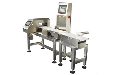 Food Industrial Automatic Combine Metal Detector Machine And Online Check Weigher
