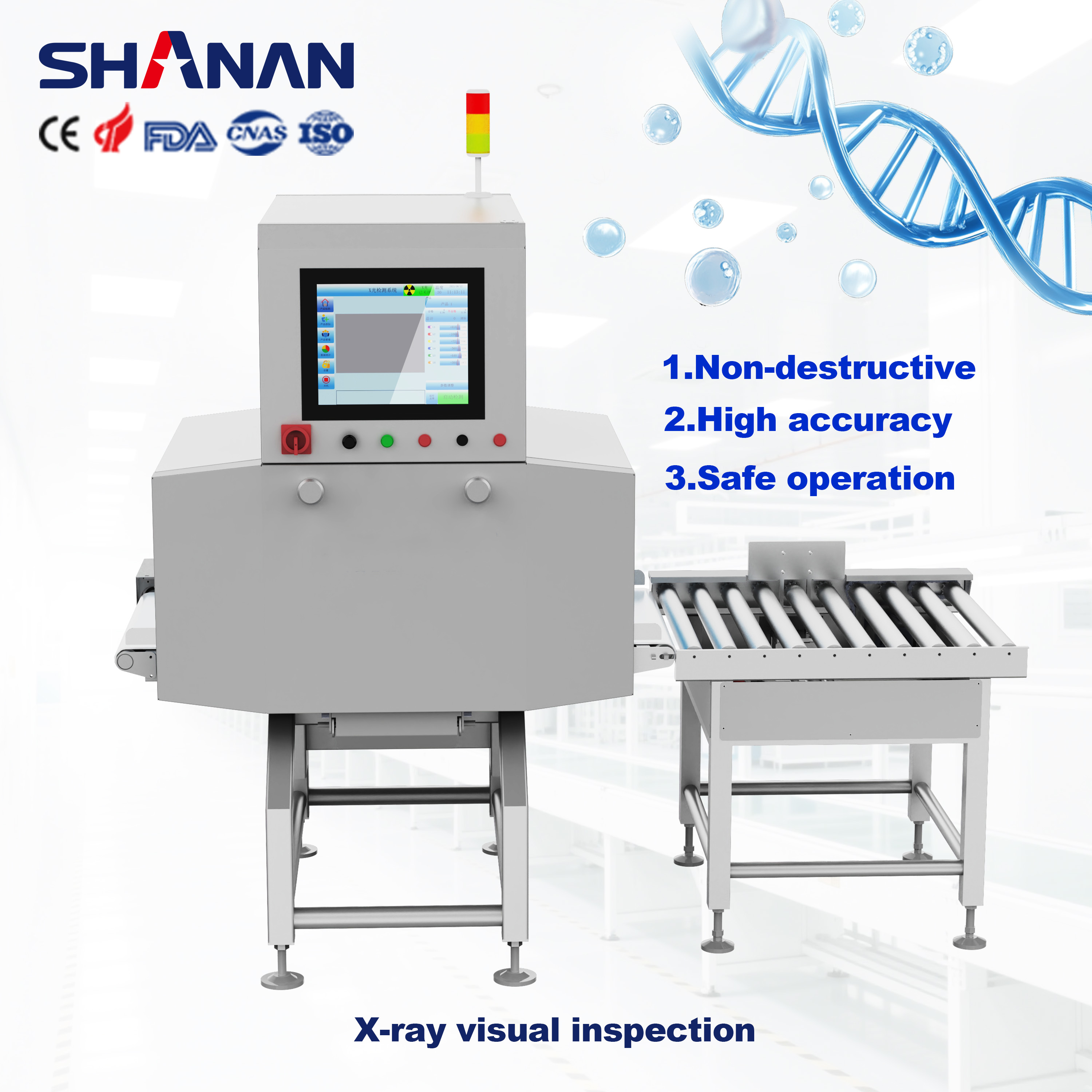 Food Grade Conveyor Metal Glass Foreign Equipment X Ray Inspection ...