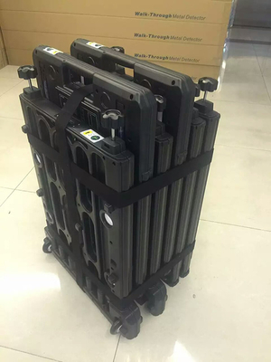Multi Zones Body Search Walk Through Magnetometer LED Display Portable Fold Door