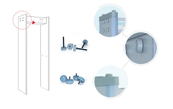 WIFI CCTV Camera Touch Screen Walk Through Metal Detector Door Frame For Defender / Public / Archway