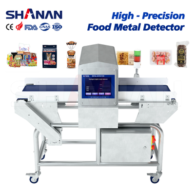 Full Structure Takes Of Stainless 304 Customize Tunnel Size Food Metal Detector with Automatic Stop Belt