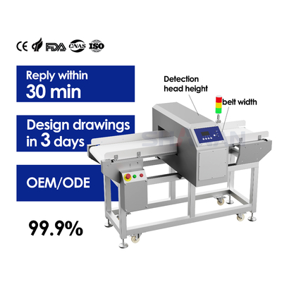 Metal Detector Sensitivity Food Industry Factory Processing Conveyor Belt testing equipment