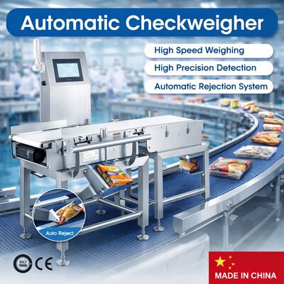 Stainless Steel 304 High-Speed A/D Sampling Checkweigher with Multi-Language Display for Industrial Conveyor Weight Checking