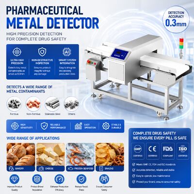 All Kinds Of Metals Conveyor Food Factory Meat Food Seafood Chocolate Cookies Nuts Metal Detector