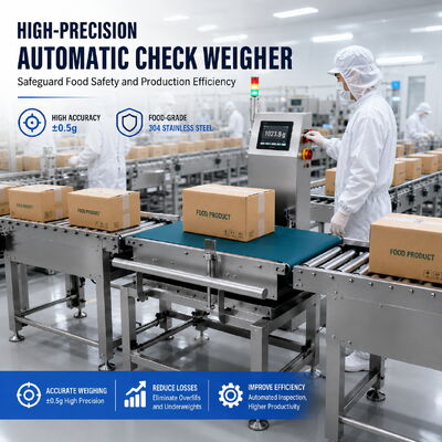 Automatic Conveyor Belt Industrial Checkweighers Box Products With Rejection