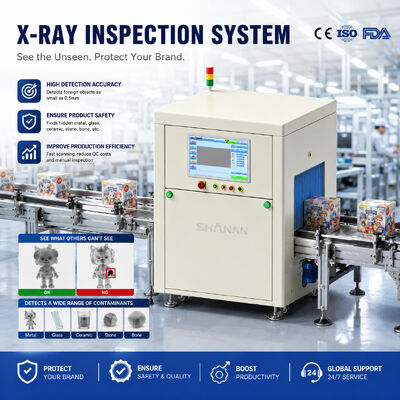 High Precision Industrial X Ray Inspection System Machine With Automatic Reject For Food Pharmaceutical Electronic Product Foreign Object Contaminant Detection