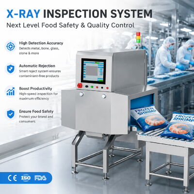 Food Grade X Ray Detection Equipment for Shrimp Crab Shellfish Oyster Scallop Clam Foreign Object Screening